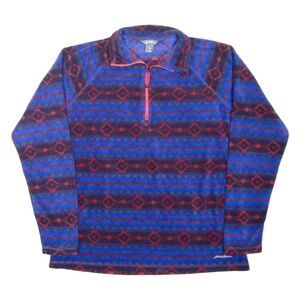 EDDIE BAUER Womens Medium 1/4 Zip fleece pullover Western